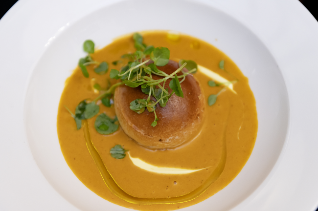 Food plated up by the 1599 team